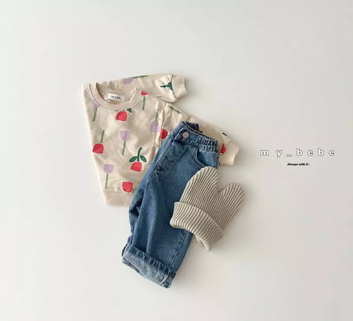 My Bebe - Korean Children Fashion - #prettylittlegirls - Paint Sweatshirt - 8