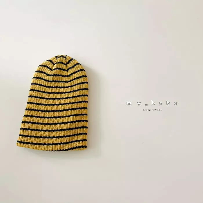 My Bebe - Korean Children Fashion - #stylishchildhood - Stripes Beanie - 5