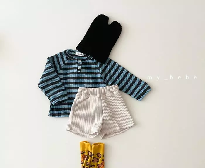My Bebe - Korean Children Fashion - #todddlerfashion - Choco Waffle Danjak Tee - 10
