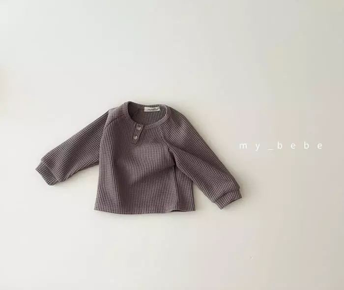 My Bebe - Korean Children Fashion - #toddlerclothing - Choco Waffle Danjak Tee - 11