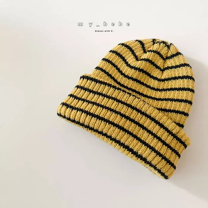 My Bebe - Korean Children Fashion - #todddlerfashion - Stripes Beanie - 4