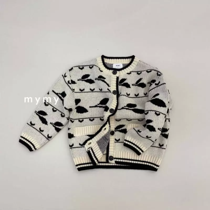My Socks - Korean Children Fashion - #Kfashion4kids - Grape Knit Cardigan