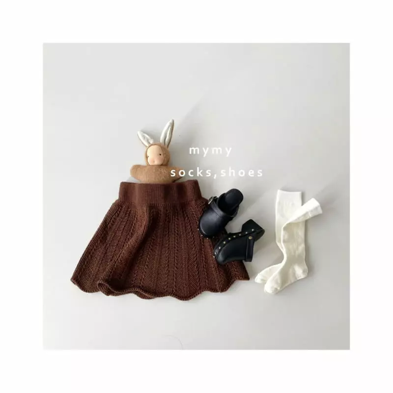 My Socks - Korean Children Fashion - #childrensboutique - Apricot Zam Knit Skirt - 5