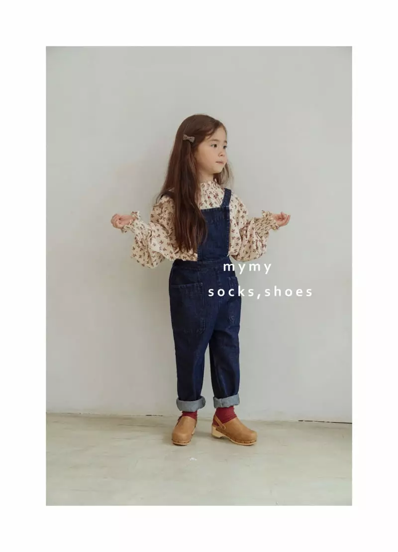My Socks - Korean Children Fashion - #designkidswear - Patissier Overalls Denim - 7