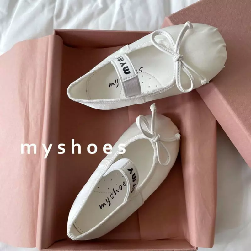 My Socks - Korean Children Fashion - #discoveringself - Chu Cream Flat - 4