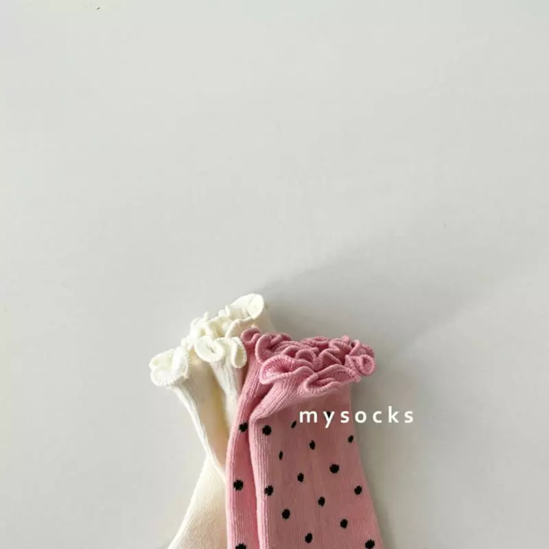 My Socks - Korean Children Fashion - #prettylittlegirls - Strawberry Cream Bread Socks Set - 4