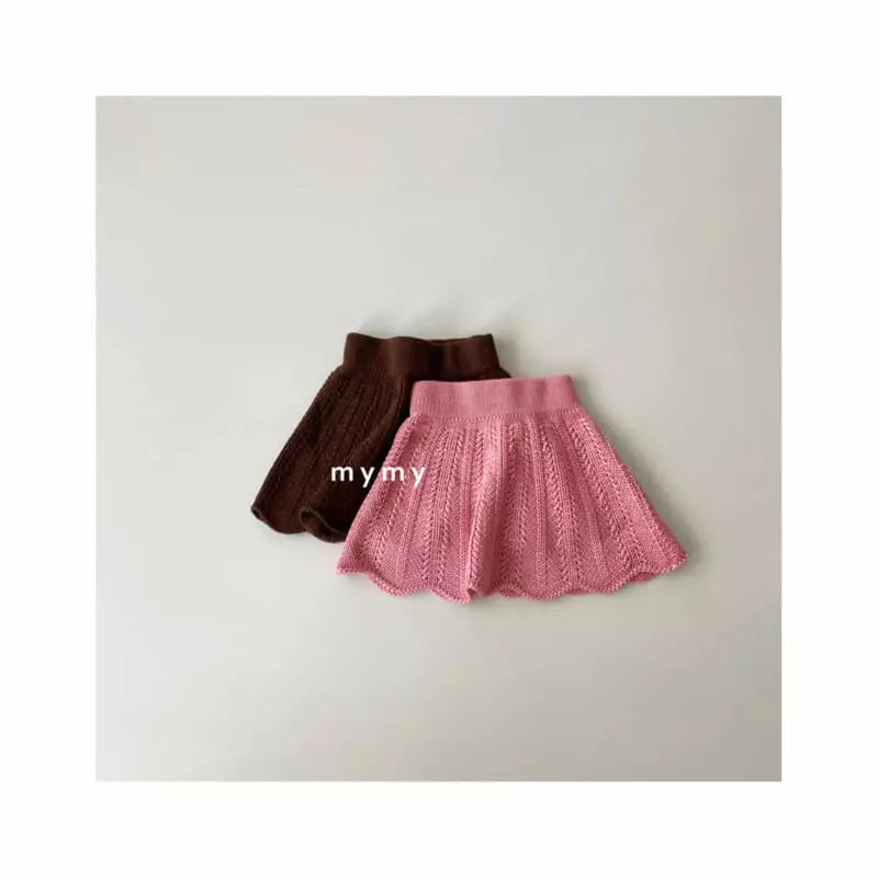 My Socks - Korean Children Fashion - #todddlerfashion - Apricot Zam Knit Skirt
