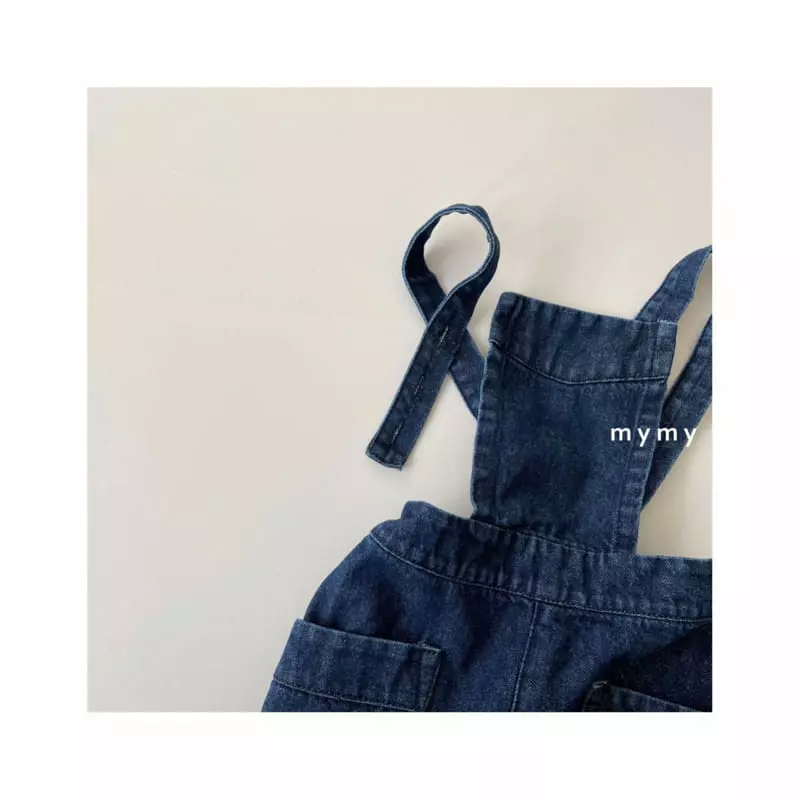 My Socks - Korean Children Fashion - #toddlerclothing - Patissier Overalls Denim - 3
