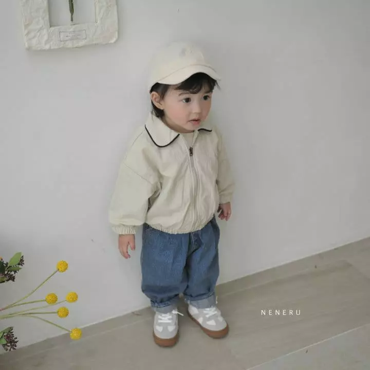 Neneru - Korean Baby Fashion - #babyfashion - Bebe Top Collar Color Jumper - 5