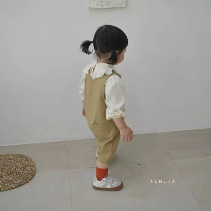 Neneru - Korean Baby Fashion - #babygirlfashion - Bebe New Circle Dungaree - 6
