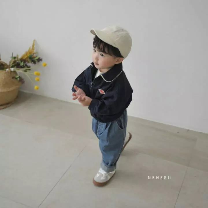 Neneru - Korean Baby Fashion - #babylifestyle - Bebe Top Collar Color Jumper - 8