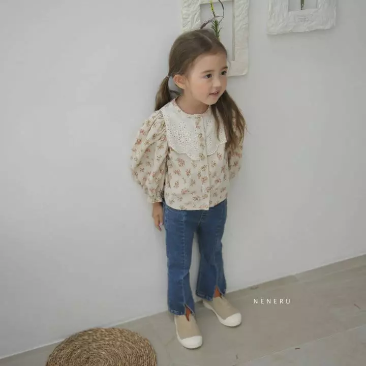 Neneru - Korean Baby Fashion - #babyootd - Flower Blouse
