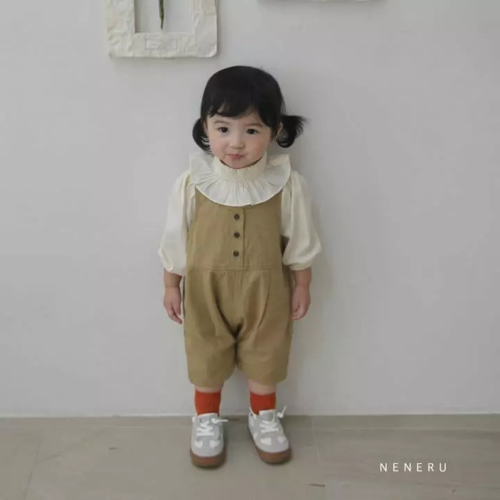Neneru - Korean Baby Fashion - #babyootd - Bebe New Circle Dungaree - 9