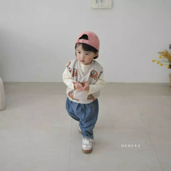 Neneru - Korean Baby Fashion - #babyootd - Bear Vest - 2