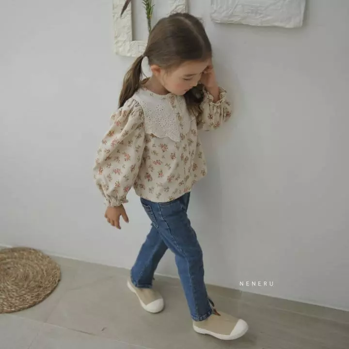 Neneru - Korean Baby Fashion - #babyoutfit - Flower Blouse - 2