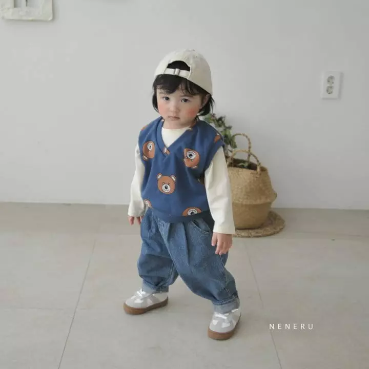 Neneru - Korean Baby Fashion - #babyoutfit - Bear Vest - 3