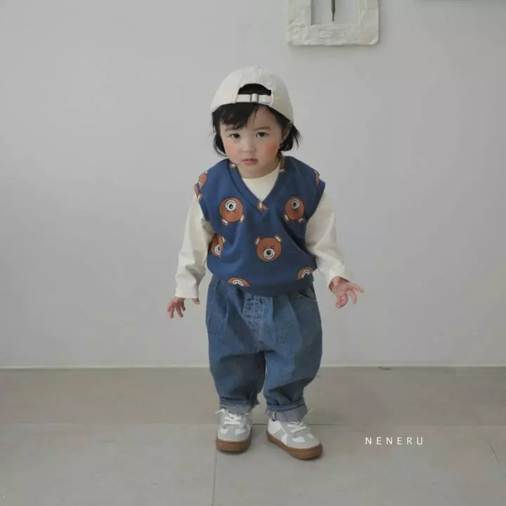 Neneru - Korean Baby Fashion - #babyoutfit - Bear Vest - 4