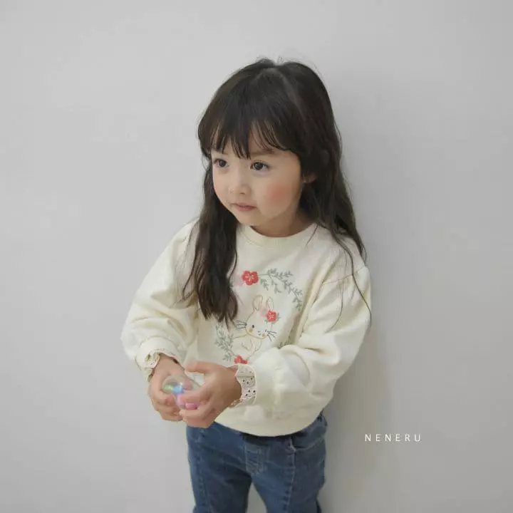 Neneru - Korean Baby Fashion - #onlinebabyboutique - Rabbit Flower Tee