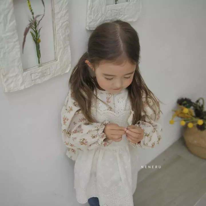 Neneru - Korean Baby Fashion - #onlinebabyshop - Flower Blouse - 6
