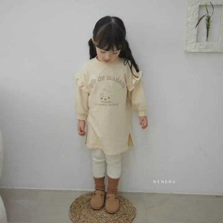 Neneru - Korean Children Fashion - #Kfashion4kids - Kid Cup Rabbit One-piece - 2