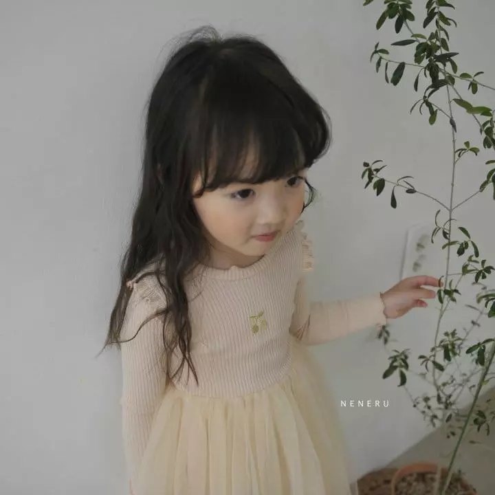 Neneru - Korean Children Fashion - #childofig - Cherry Sha One-piece - 6