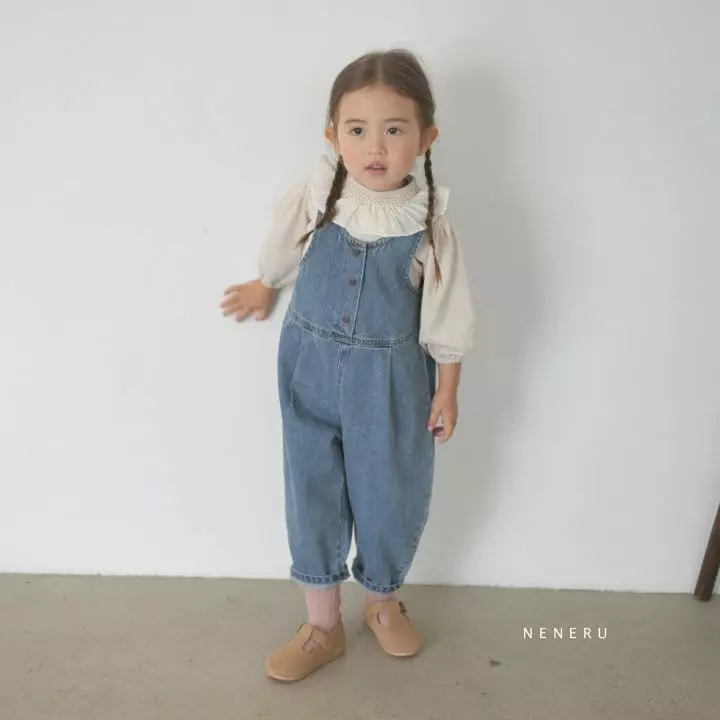 Neneru - Korean Children Fashion - #stylishchildhood - New Circle Dungarees - 4