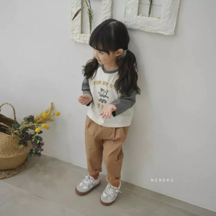 Neneru - Korean Children Fashion - #childrensboutique - Step Bear Raglan Tee - 2
