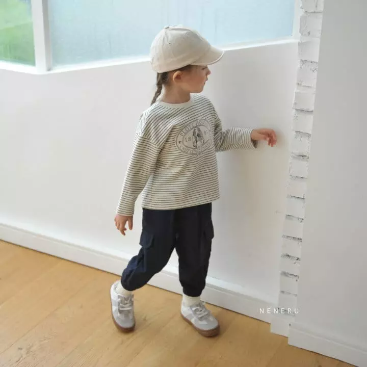 Neneru - Korean Children Fashion - #childrensboutique - Hound Stripes Tee