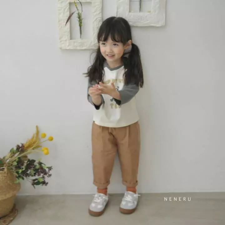 Neneru - Korean Children Fashion - #designkidswear - Step Bear Raglan Tee - 3