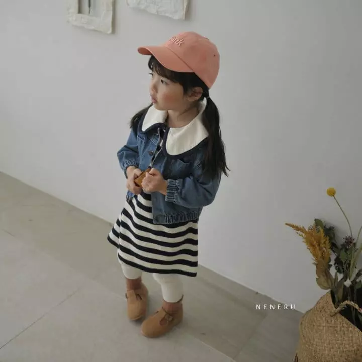 Neneru - Korean Children Fashion - #designkidswear - Kid Dandan Denim Jacket - 5
