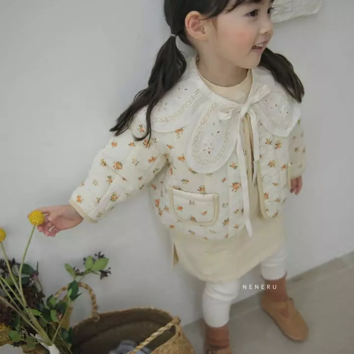 Neneru - Korean Children Fashion - #discoveringself - Kid Floria Quiting Jacket - 4