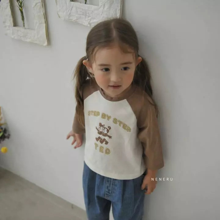 Neneru - Korean Children Fashion - #kidsstore - Step Bear Raglan Tee - 7