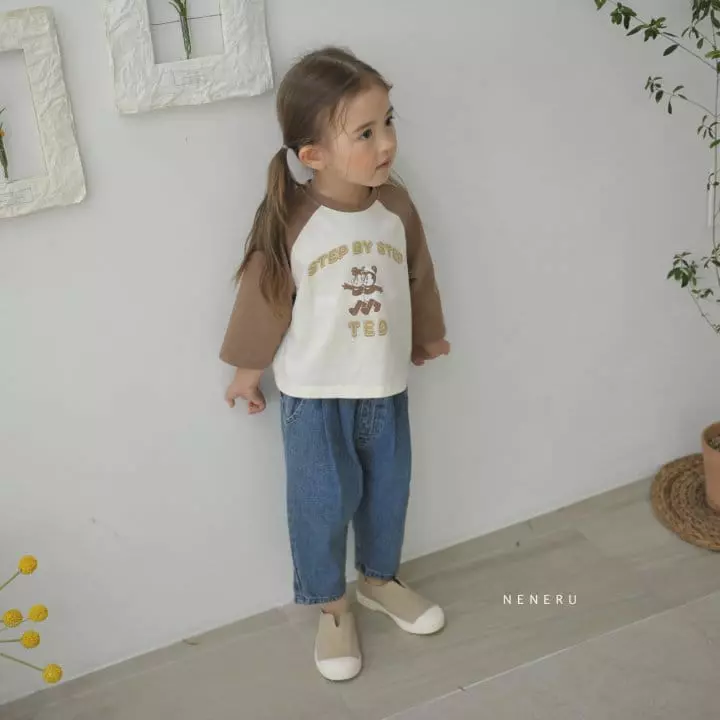 Neneru - Korean Children Fashion - #kidzfashiontrend - Step Bear Raglan Tee - 8