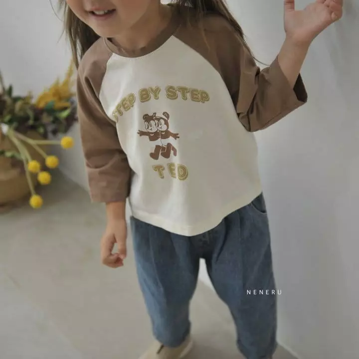Neneru - Korean Children Fashion - #littlefashionista - Step Bear Raglan Tee - 10