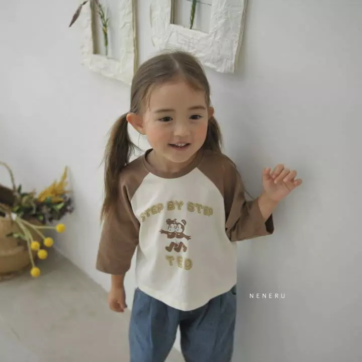 Neneru - Korean Children Fashion - #magicofchildhood - Step Bear Raglan Tee - 11