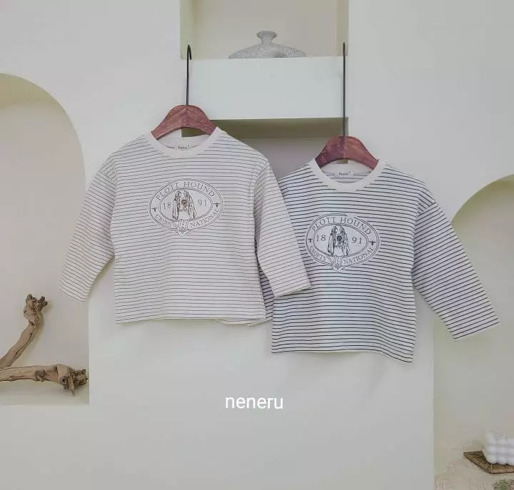 Neneru - Korean Children Fashion - #minifashionista - Hound Stripes Tee - 11