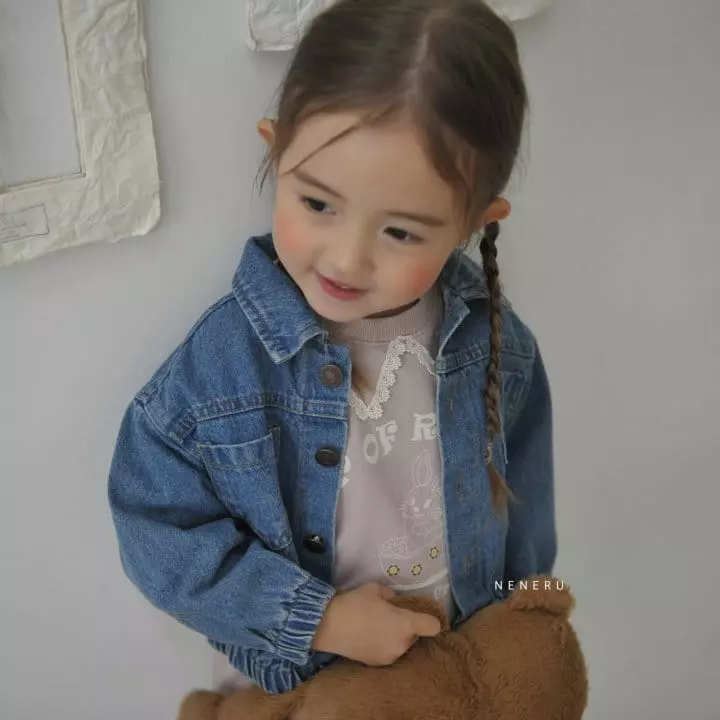 Neneru - Korean Children Fashion - #prettylittlegirls - Kid Dandan Denim Jacket