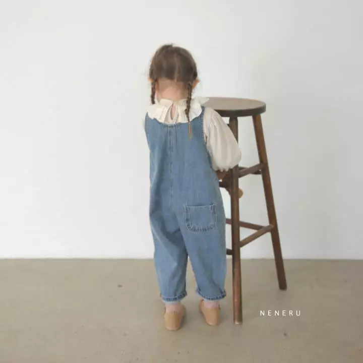 Neneru - Korean Children Fashion - #stylishchildhood - New Circle Dungarees - 3