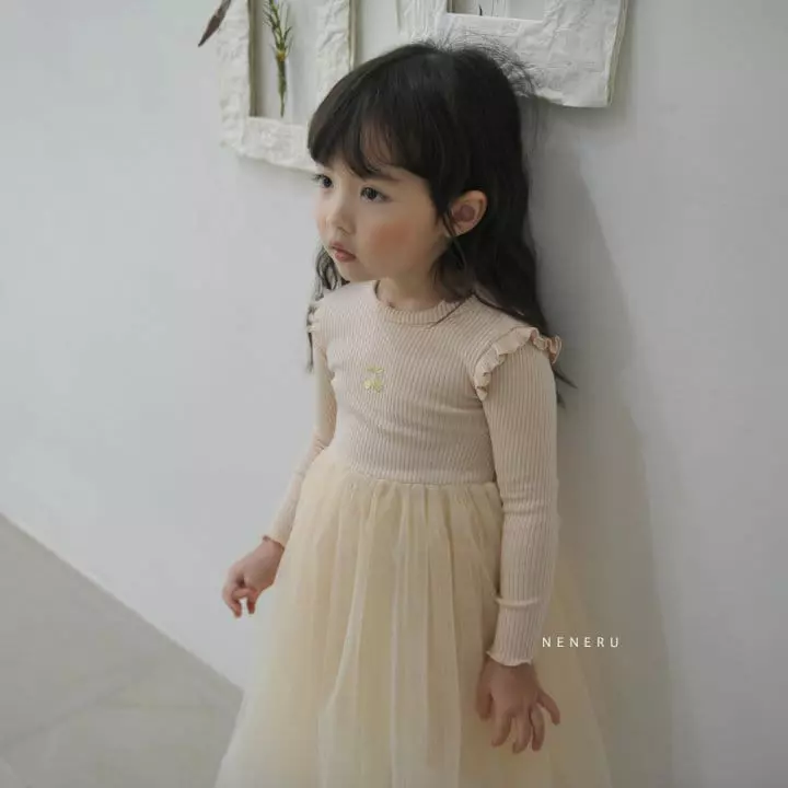 Neneru - Korean Children Fashion - #todddlerfashion - Cherry Sha One-piece - 3