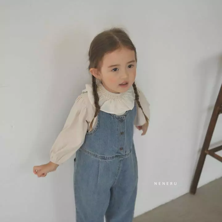 Neneru - Korean Children Fashion - #todddlerfashion - New Circle Dungarees