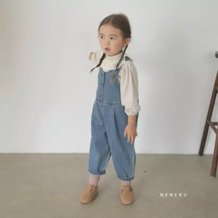 Neneru - Korean Children Fashion - #toddlerclothing - New Circle Dungarees - 2