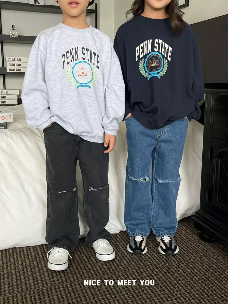 Nice To Meet You - Korean Children Fashion - #Kfashion4kids - Pen State Sweatshirt - 8