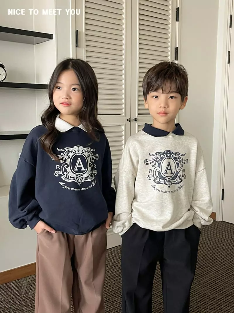 Nice To Meet You - Korean Children Fashion - #Kfashion4kids - Royal Banding Sweatshirt - 5