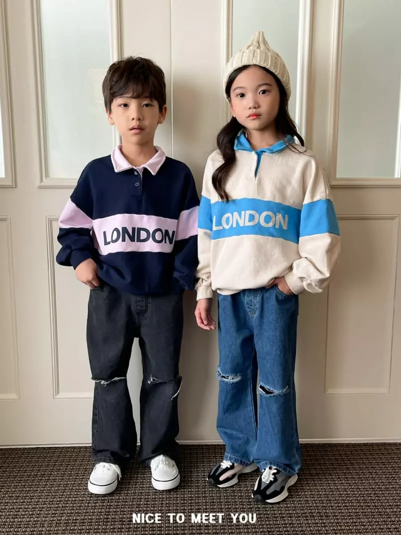Nice To Meet You - Korean Children Fashion - #kidzfashiontrend - London Color Sweatshirt - 4