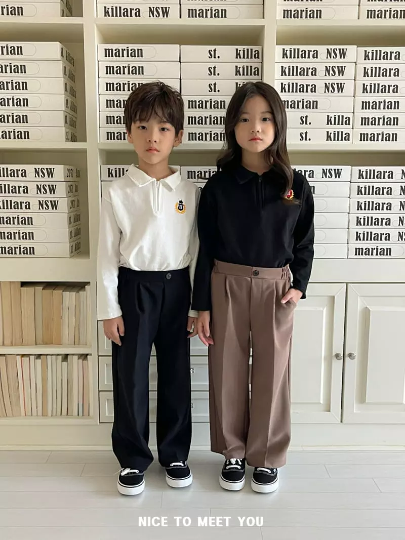 Nice To Meet You - Korean Children Fashion - #Kfashion4kids - H Embroidery Collar Tee - 11