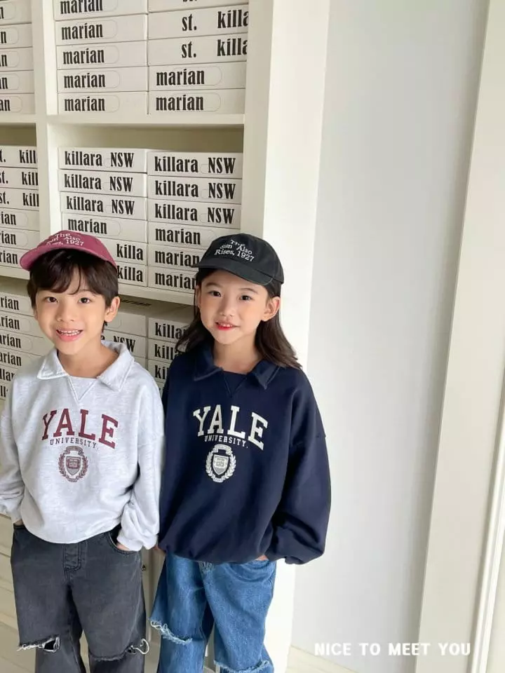 Nice To Meet You - Korean Children Fashion - #childofig - Yale Sweatshirt - 6