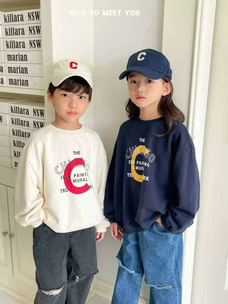 Nice To Meet You - Korean Children Fashion - #childofig - Chicago Sweatshirt - 3
