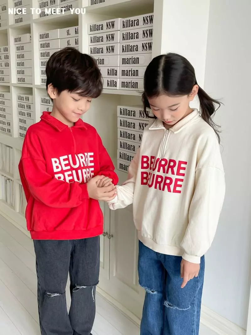 Nice To Meet You - Korean Children Fashion - #childofig - Butter Collar Sweatshirt - 12