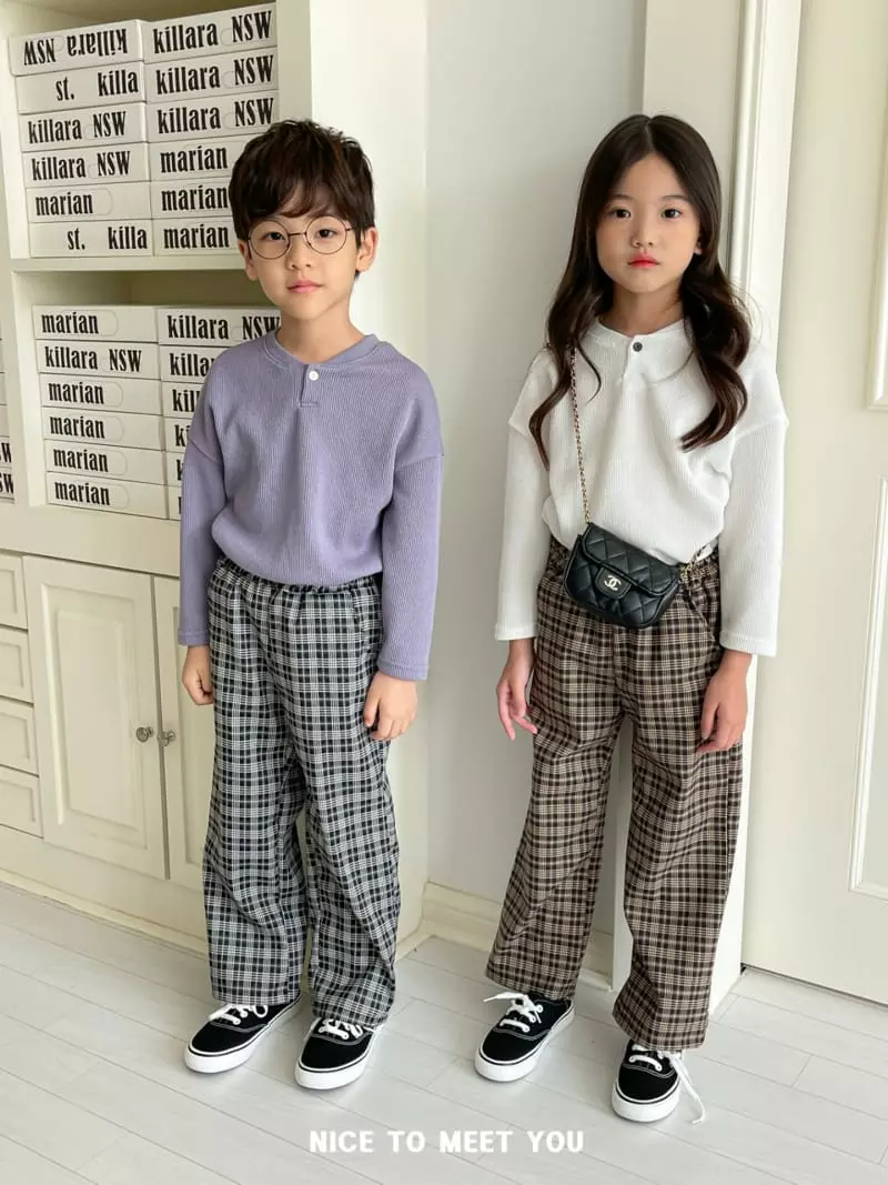 Nice To Meet You - Korean Children Fashion - #childofig - Lala Button Tee - 9