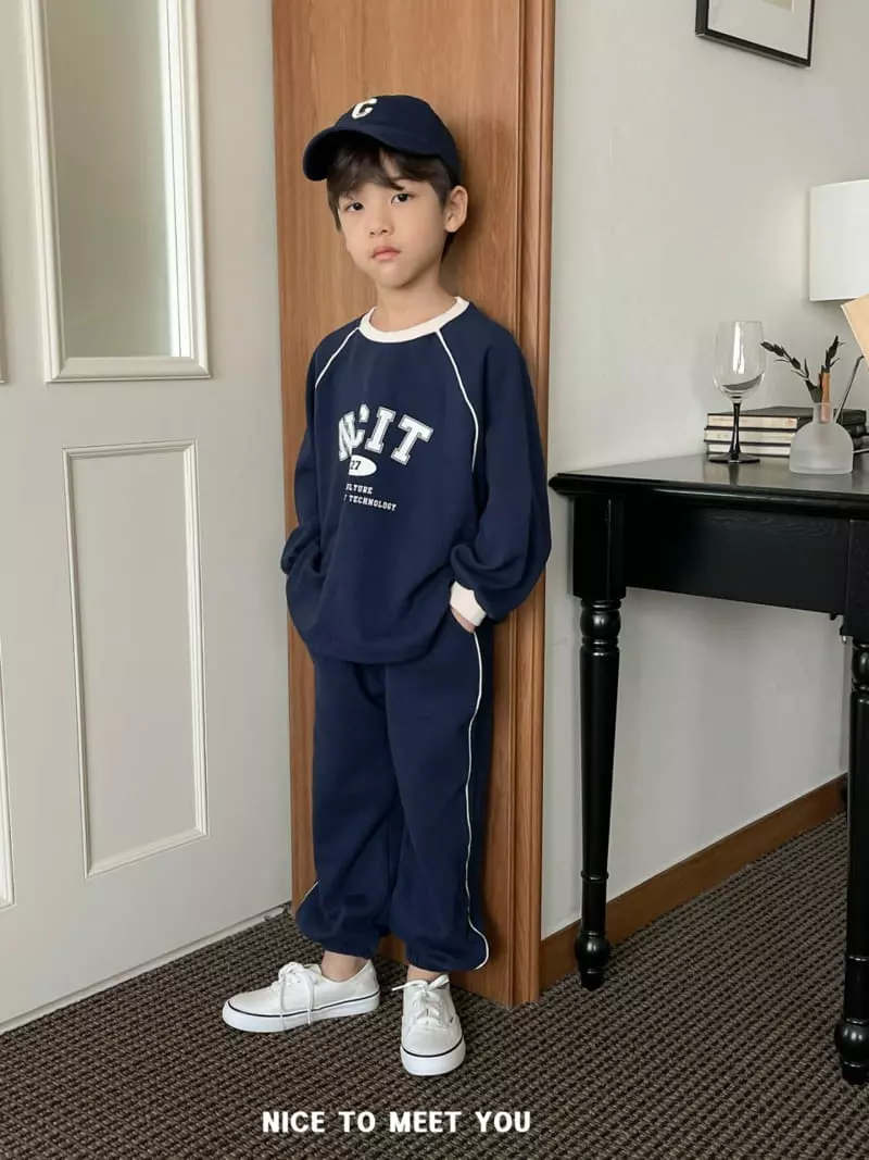 Nice To Meet You - Korean Children Fashion - #childofig - Line Pping Top Bottom Set - 7